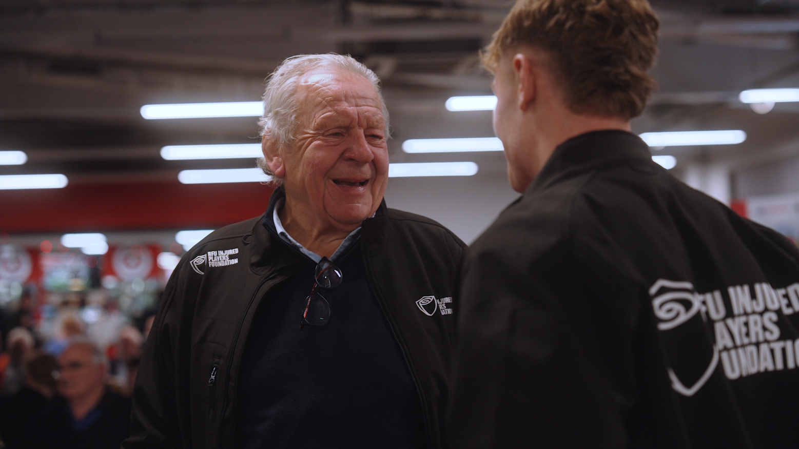 IPF Patron Sir Bill Beaumont IPF Ambassador Fin Smith at Moseley