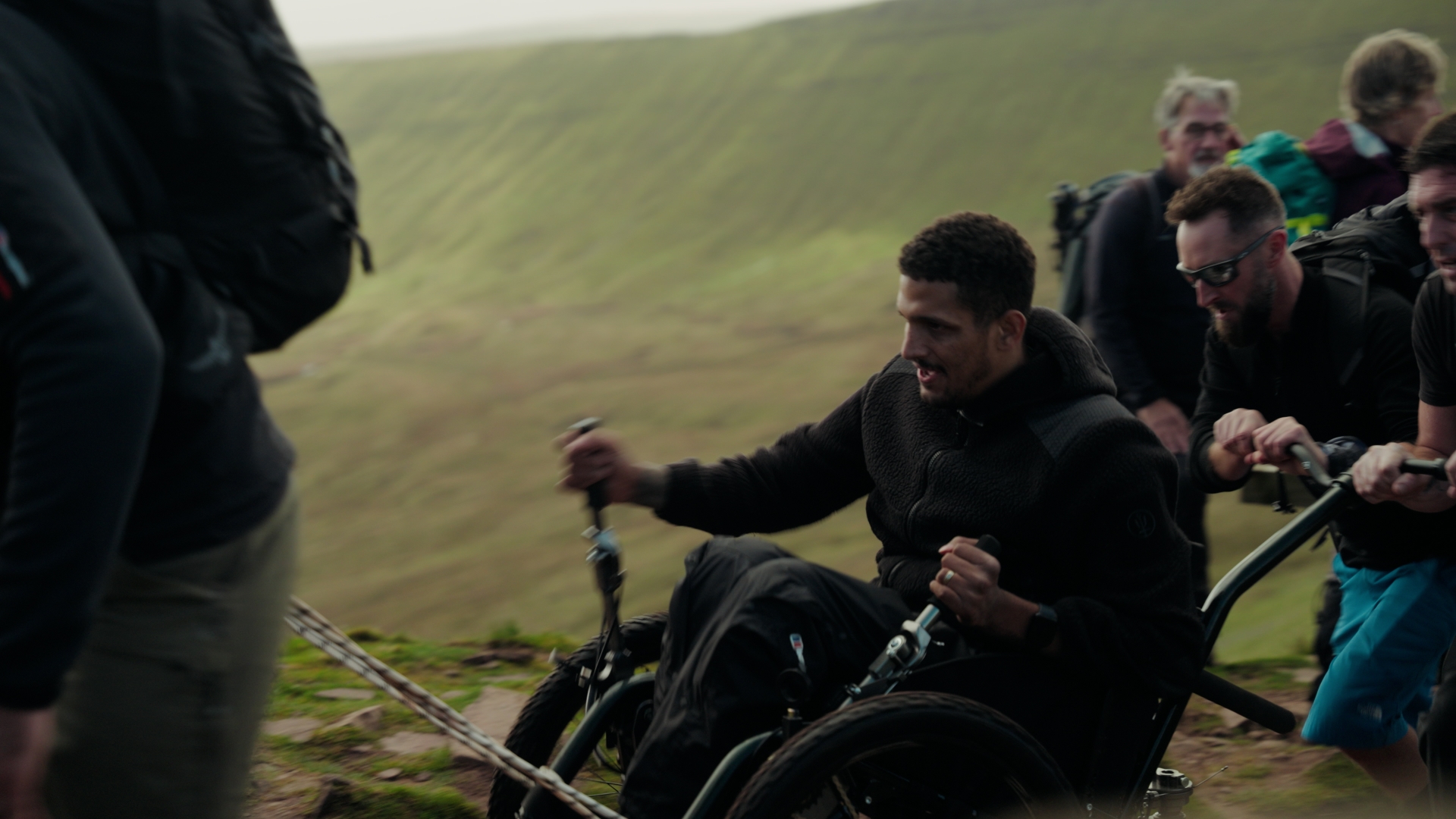 Former rugby player Liam O’Keeffe scales Mount Kilimanjaro in adapted wheelchair